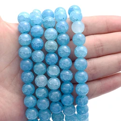 Wholesale 10mm Natural Smooth Multicolor Glass Stone Beads 42 Crystals Round Bulk Spacer Beads For Diy Bracelet Jewelry Making