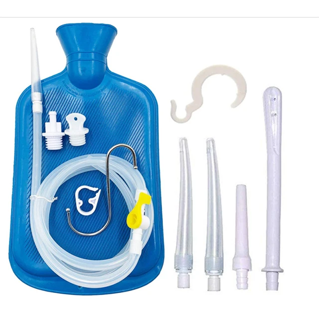 2 L  Reusable rubber enema bag enema kit hot water bag kit enema bottle