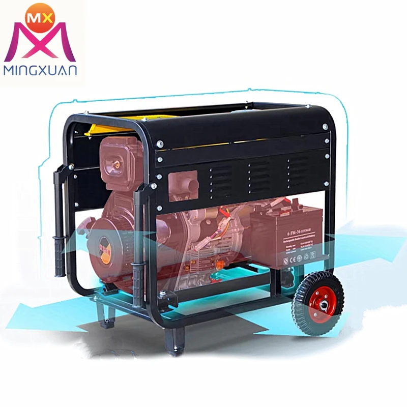 Small gasoline generator home 10000W Fuel hand electricity Double boot generation gas equipment