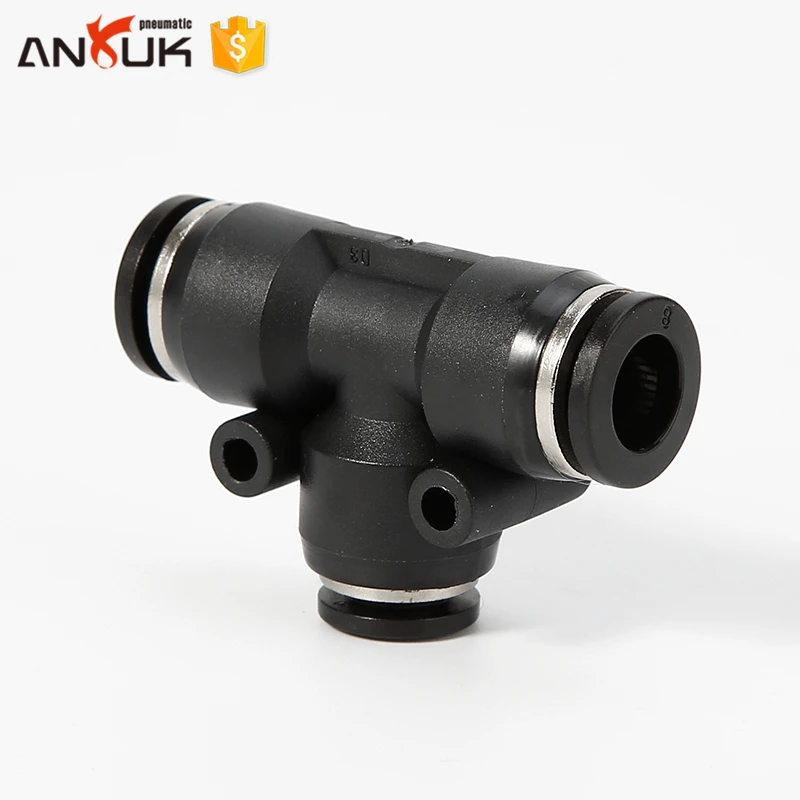 ANRUK PEG pneumatic 3 way air tube connector plastic quick one touch tee fitting