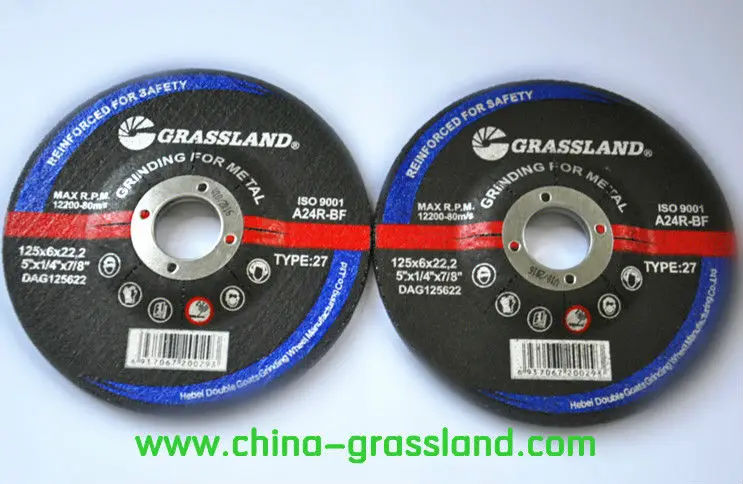 5' 125x6x22mm depress center grinding wheel with  EN12413