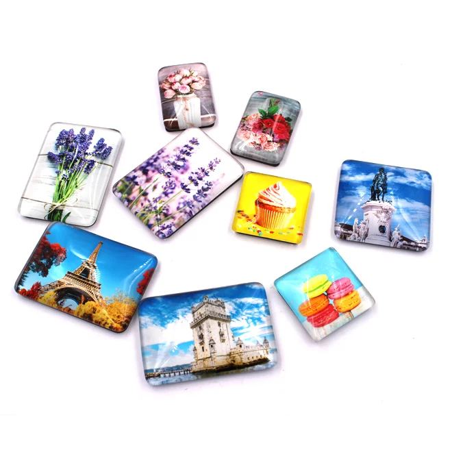 K71 5.2*7.7CM glass fridge customized creative personalized tourist souvenir Acrylic magnet