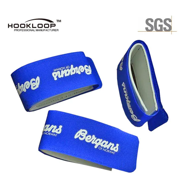 Custom Size Multi-colored Alpine Nylon Ski Strap Eco-friendly Hook and Loop Fastener Ski Tie with Customized Logo