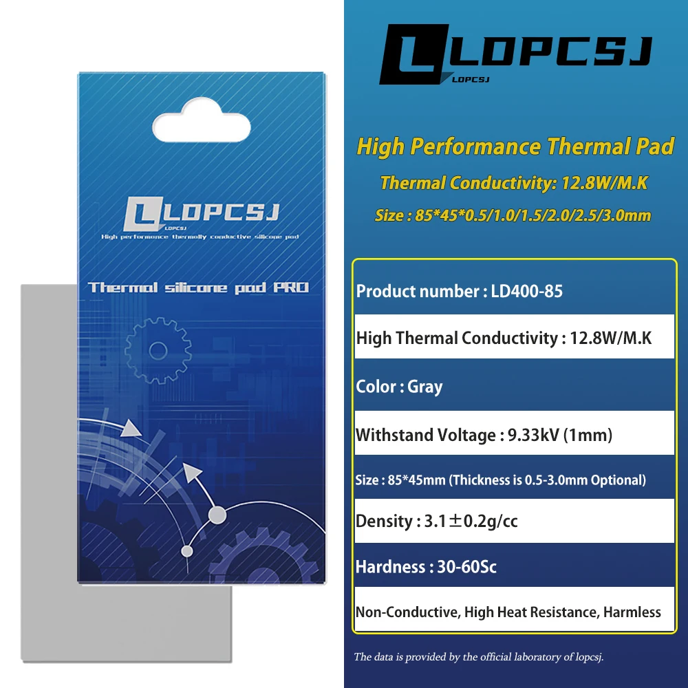 Odyssey Thermal Pad 12.8 W/mK, 85*45* 0.5 1.0 1.5 2.0 2.5 3.0 for CPU GPU
