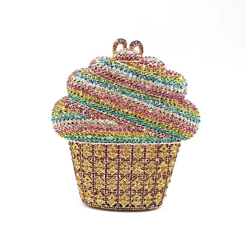 
Rhinestones Purse Clutch Ba fashion women evening party hollow out purses fresh fries crystal bag classical wedding diamonds bag 