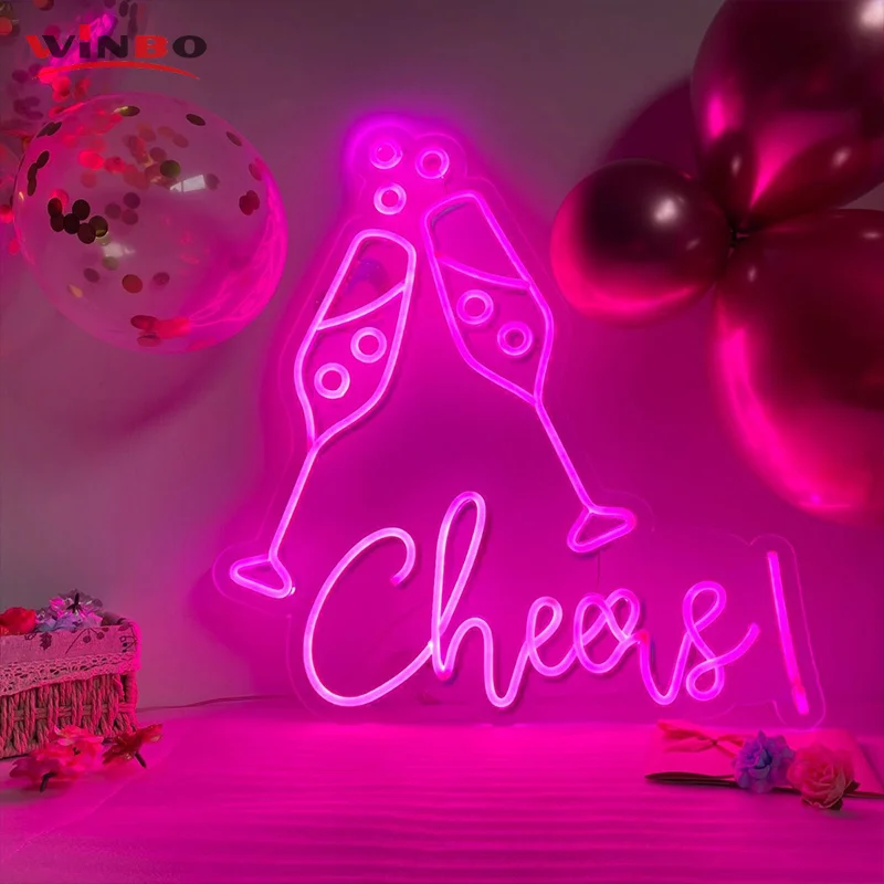 Winbo neon sign led bar party decoration acrylic neon sign board event decor light