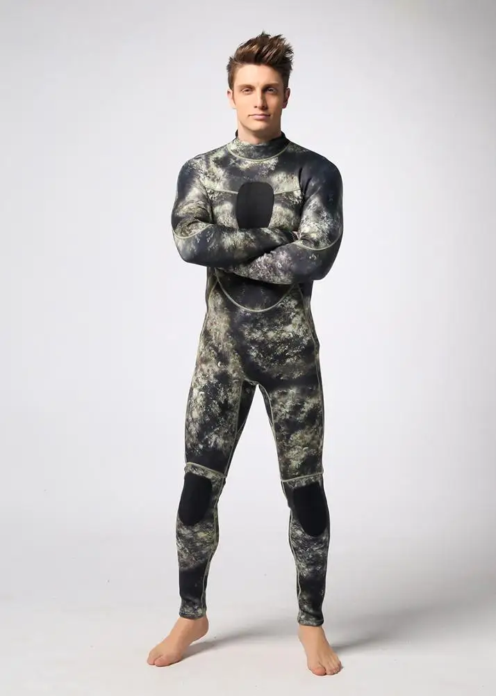 1.5mm Full Sublimation Super Stretch Quick Dry Nylon Rubber Men One Piece Long Camo Diving Surfing Hunting Spearfishing Wetsuit