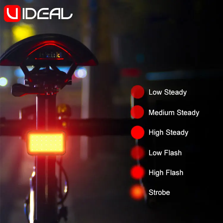 USB safety mini bicycle tail light 50lm led tail lights red cob rear lights