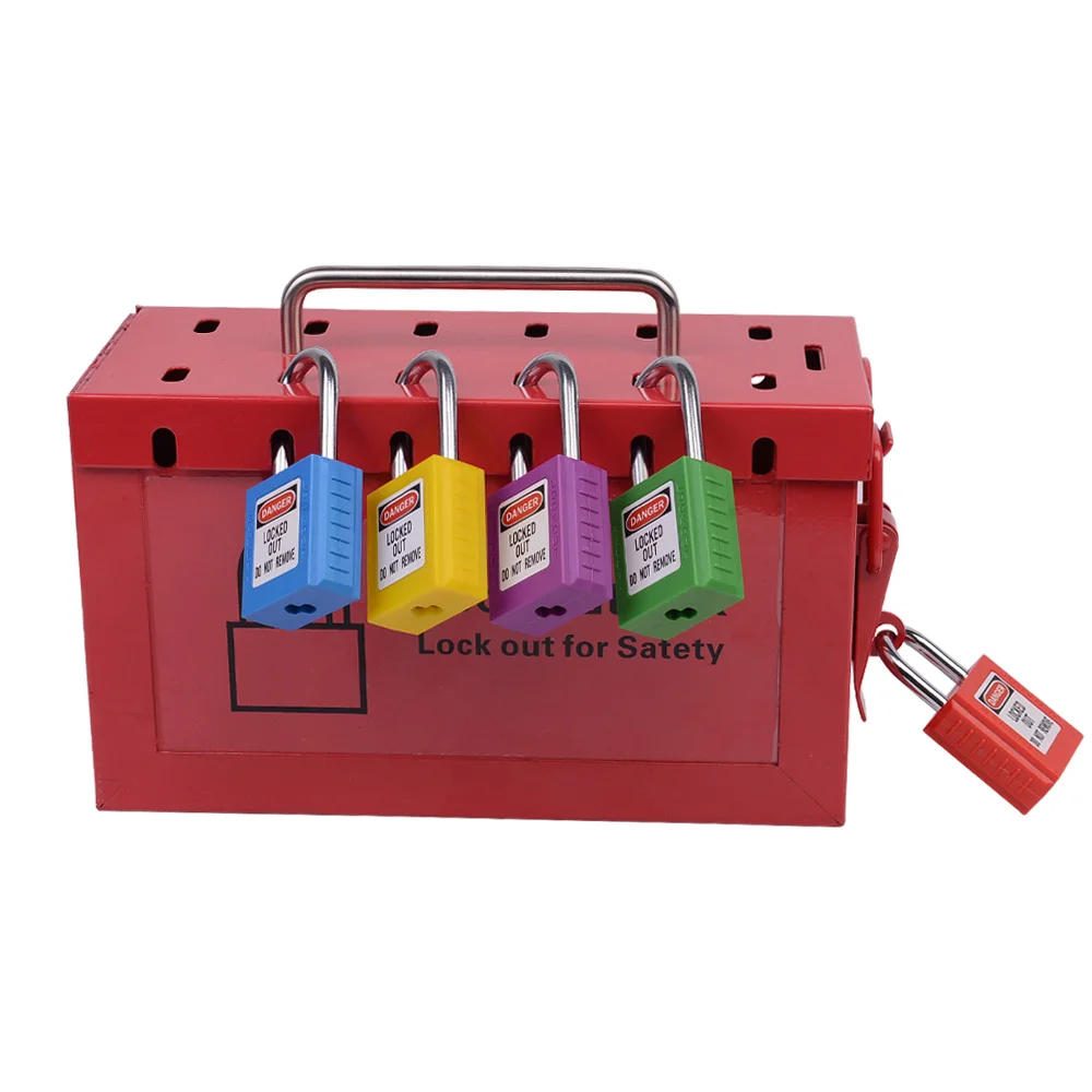 12 Master Lock Red Portable Steel Plate Padlocks Lockout Tagout Safety  Lock Management Station