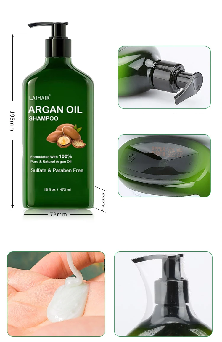 500ml salon sulfate-free nourishing natural hair sulphate free keratin bulk moisturizing argan oil hair shampoo