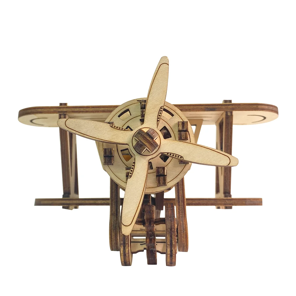 New Wooden Airplane Model Mechanical Toy 3d Wooden Puzzle Toys for Adults And Children to Build Unique Gift