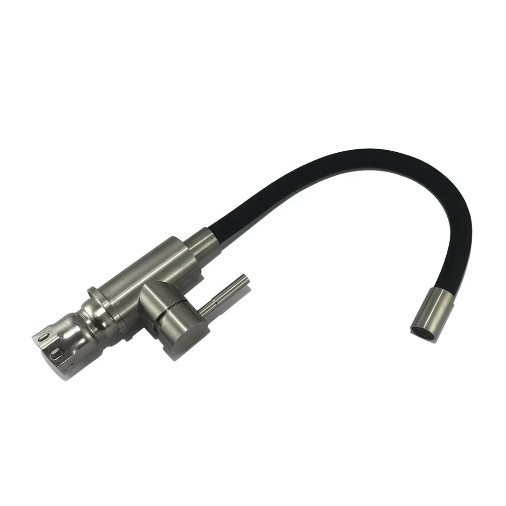 
Lead free 304 stainless steel tap black PVC tube kitchen sink mixer faucets (SS52) 