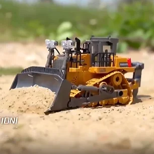 kids toy 1/24 Radio Control Alloy Metal Excavator Bulldozer dumper 2.4G RC Die cast Construction Truck Toys Set