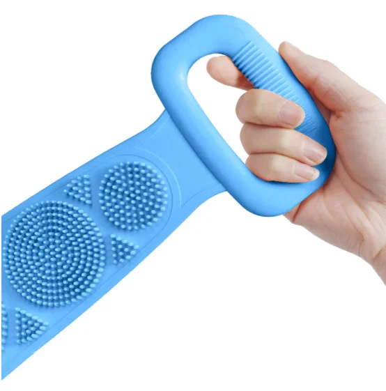 Wash Body Scrub Belt Bath Towel Exfoliating Body Silicone 60CM 70cm 76cm Silicone Back Bath Shower Back Scrubber