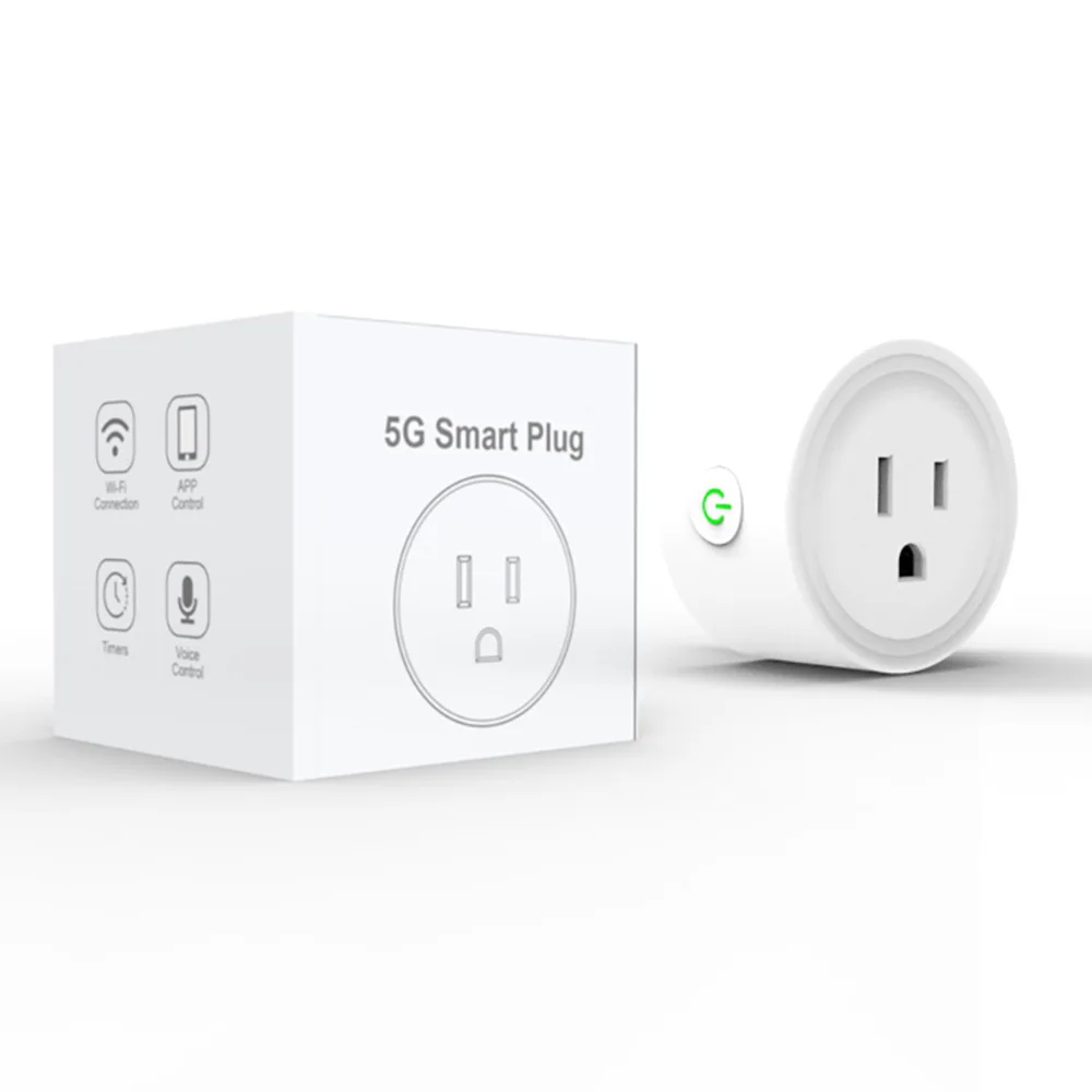 WiFi Connected Smart Plug Alexa and Google Home Remote Control High Speed 5G and 2.4G Wireless for Smart Home Products