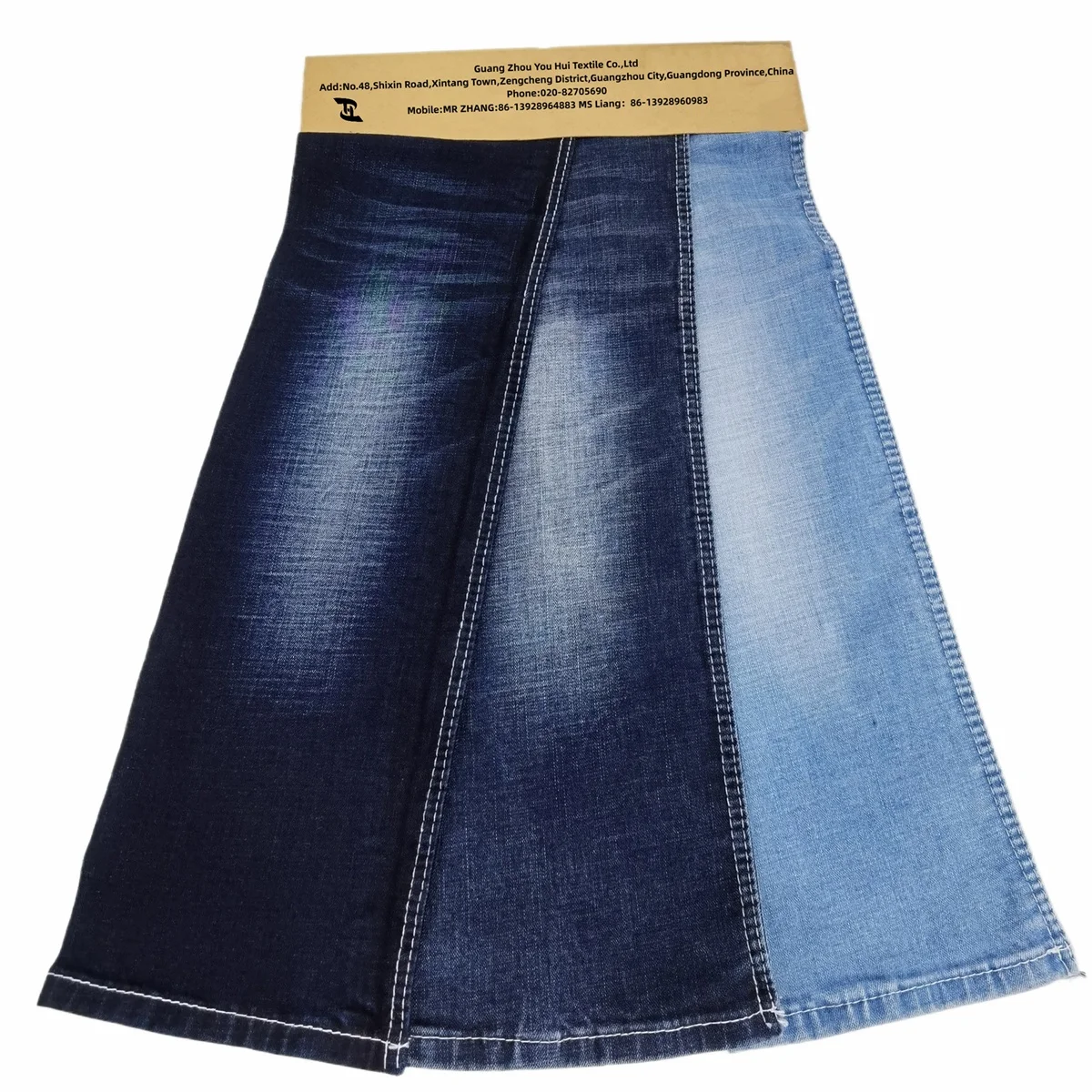 high quality stock lot 90% cotton 12oz 63inch width Breathable Dyed denim fabric for jeans and clothing