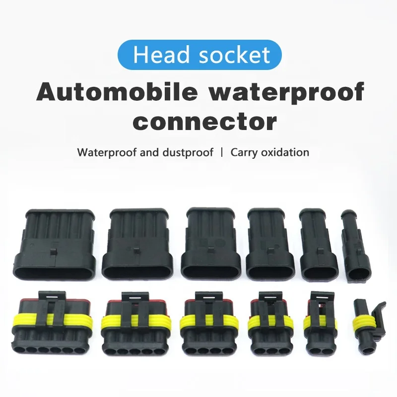 Waterproof Male Female Tyco Amp Connector 1 2 3 4 5 6 Pins 1.8 Series Wire Auto Automotive Electrical Connector Amp Connector