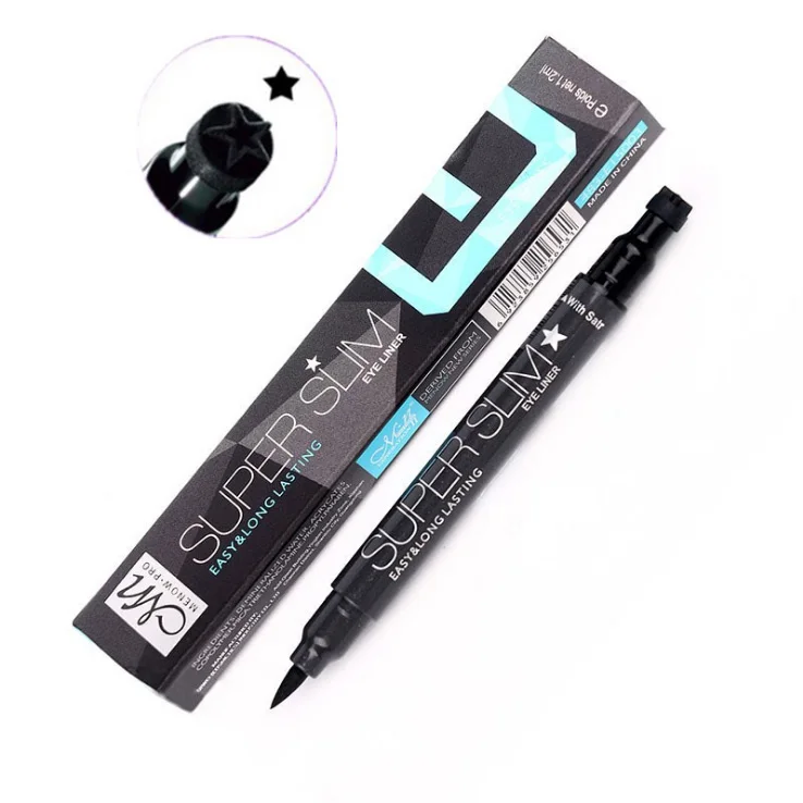 Menow E15003 Makeup Waterproof Liquid Eyeliner with Star Stamp Magic Long Lasting Liquid Eyeliner Black Liquid Common Makeup