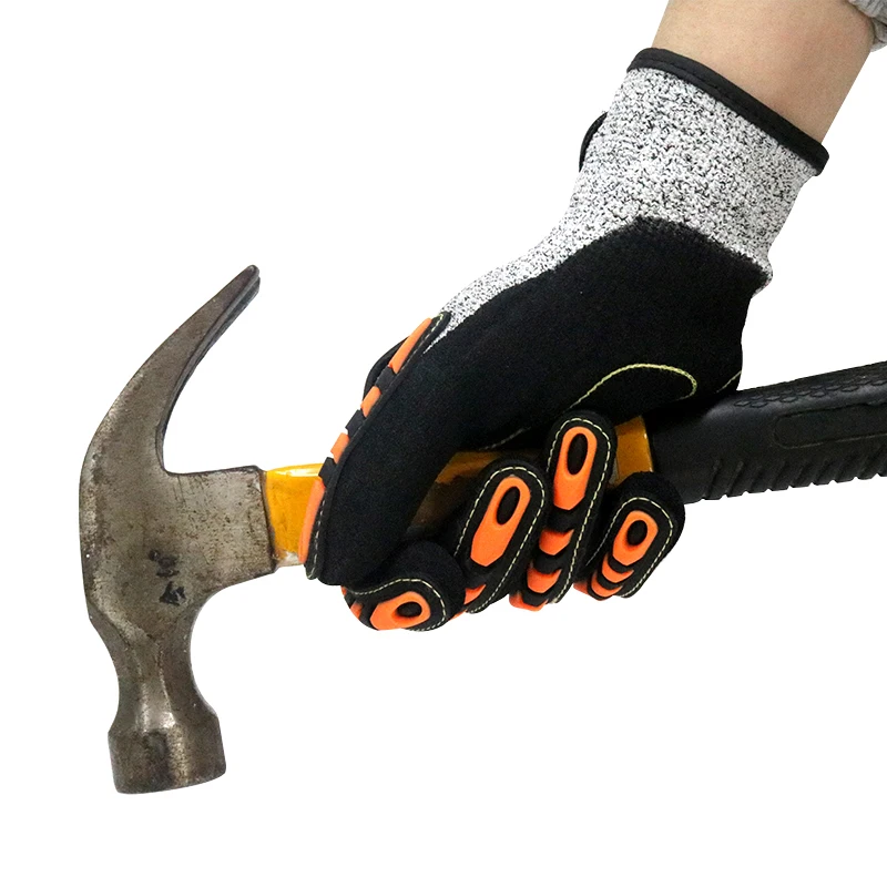 Anti Vibration Cut Level 5 Oilfield TPR Offshore Installations Protection Gloves Extreme Impact Resistant Oilers Work Gloves