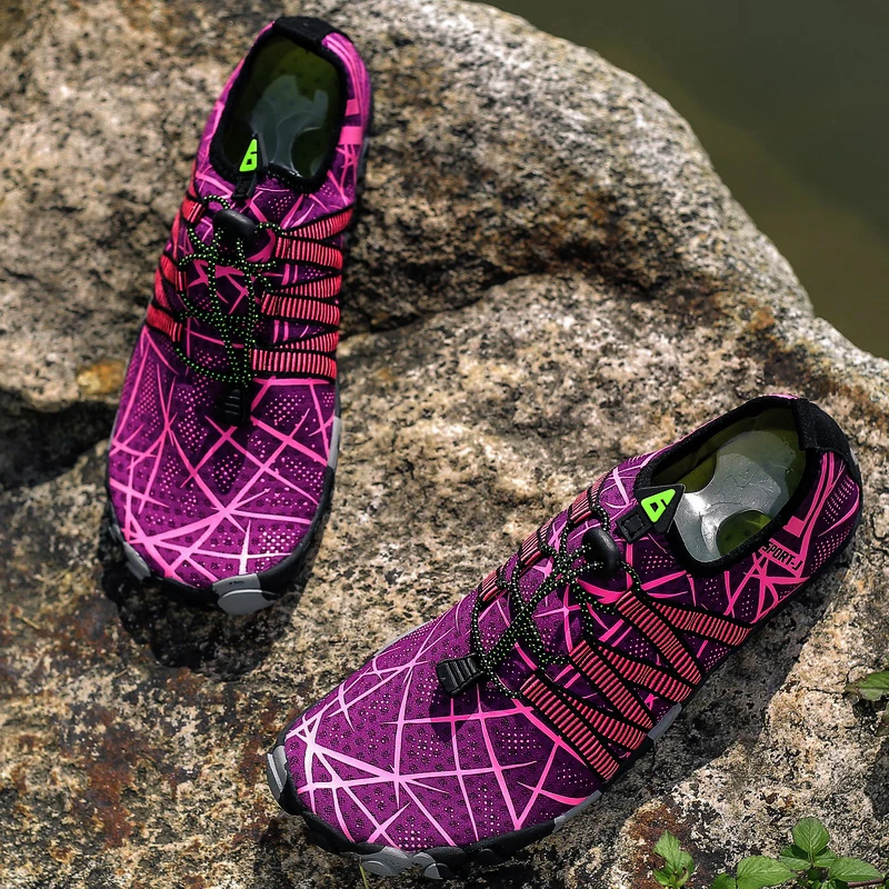 Summer Thick Soled Antiskid Beach Shoes Men Aqua Shoes Fast Dry Beach Diving Water Shoes