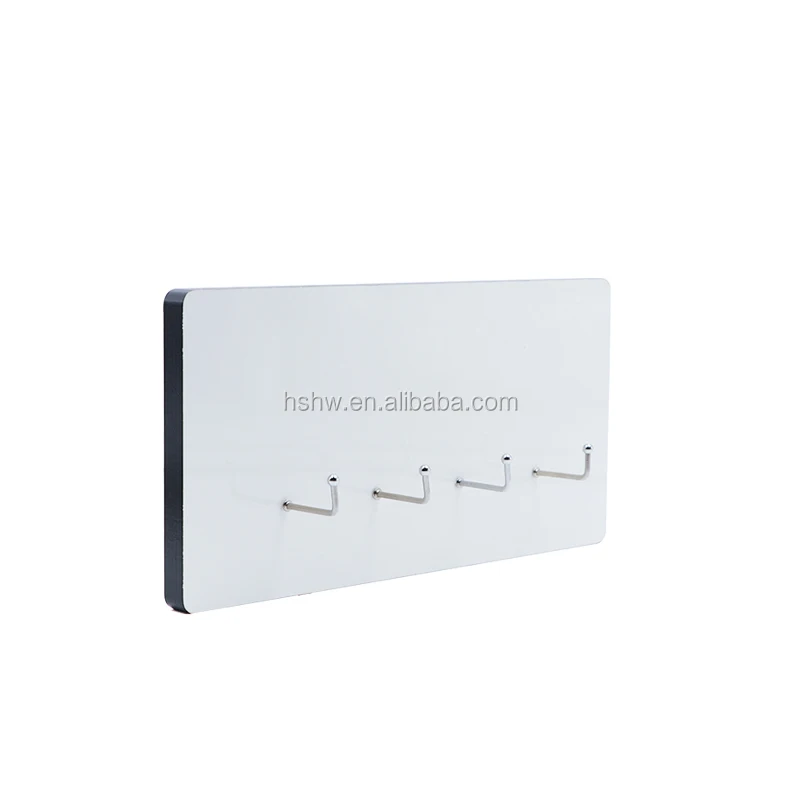 4 hooks mdf sublimation wood key hangers for wholesales