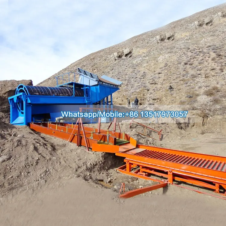 Gandong gold wash plant mini gold wash plant mining trommel machine sluice box
