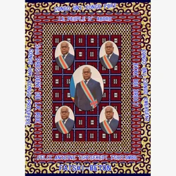 Manufacturer of custom Logo  Africa President Election Customized Prints African Wax Fabric 100% Cotton