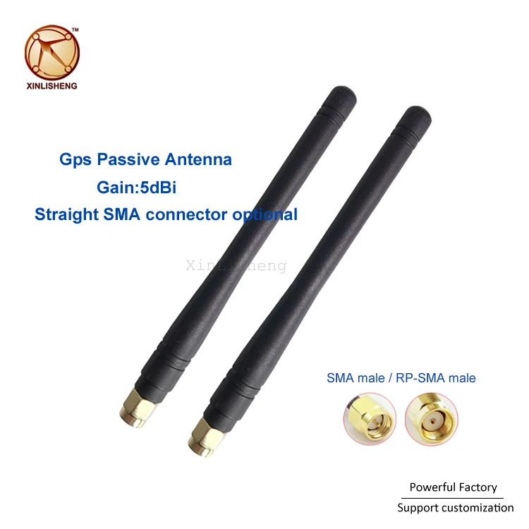 Factory wholesale 90 degree bending omni 5dBi rubber Gps passive whip antennas for