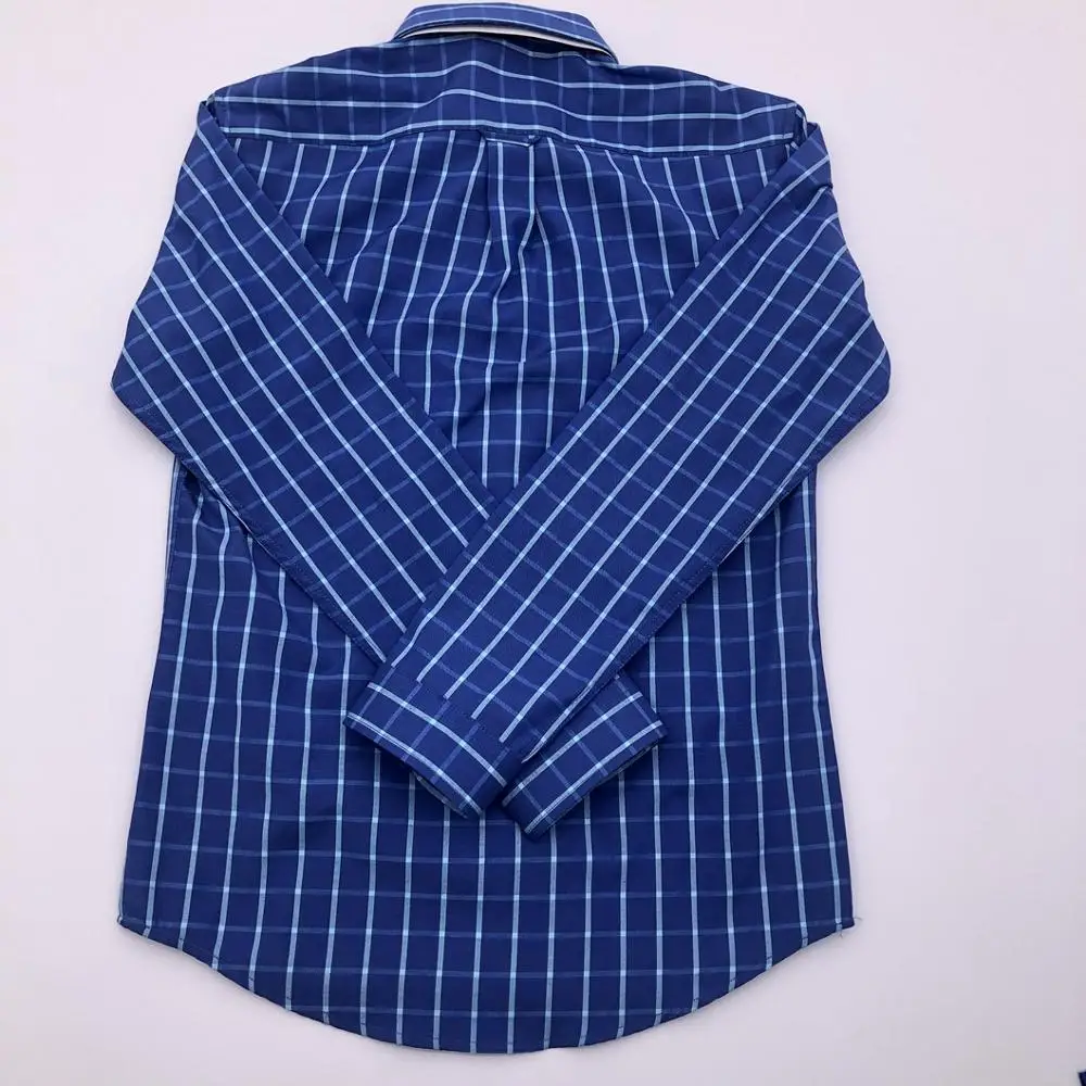 Custom High Quality Shirt 2 to 20 Years Turn Down Collar Long Sleeve Plaid Shirt For Boys Kids