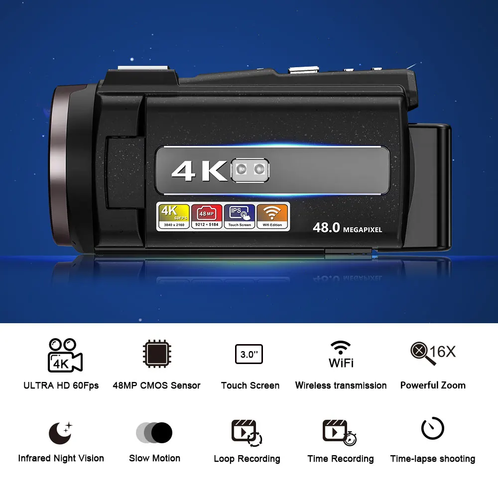  4K видеокамера Full HD профессиональная для