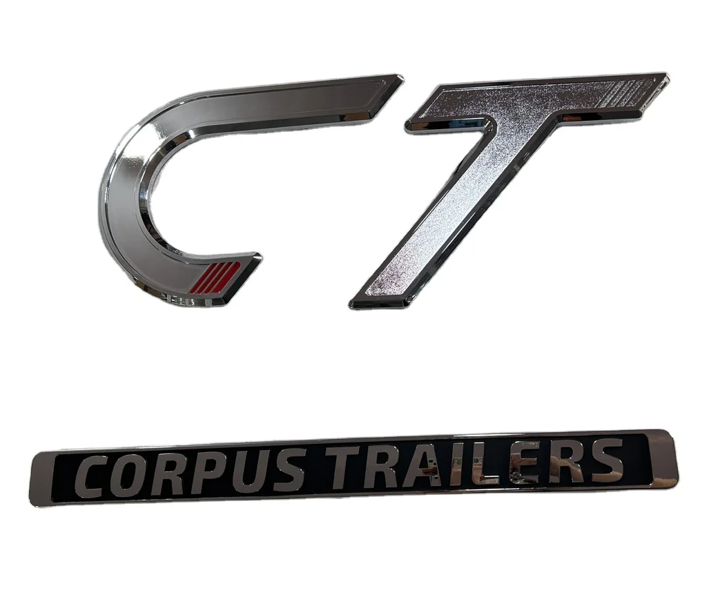 Custom quality ABS chrome car emblem trailer  plate car body sticker