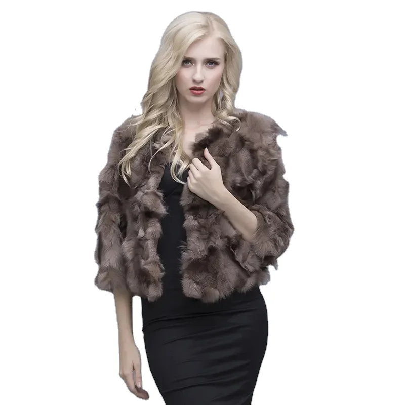 Зимний сезон MWFur, модная маленькая куртка из лисьего меха для девочек, модная шуба для женщин, пальто из меха лисы, Женское зимнее пальто