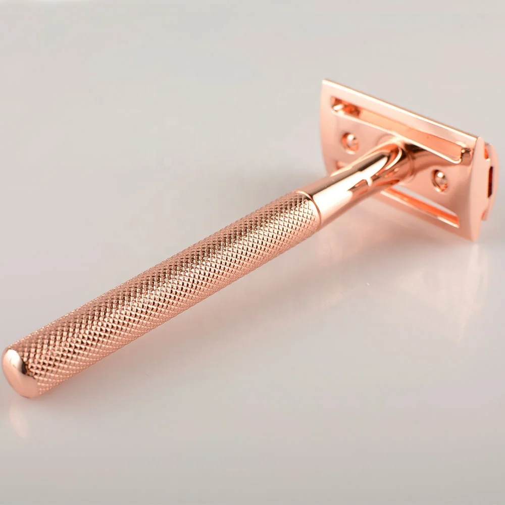
High Quality Matte Rose Gold Double Edge Mens Shaving Safety Razor 