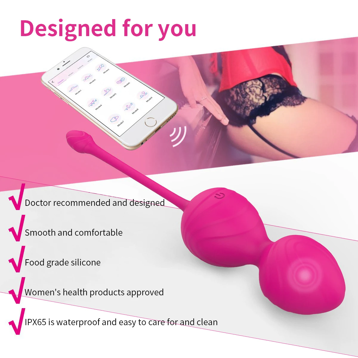 Magnetic Kegel Female Vaginal Shrink Yin Dumbbell Ball Private Parts Firming Online Hot Selling Adult Sex Products