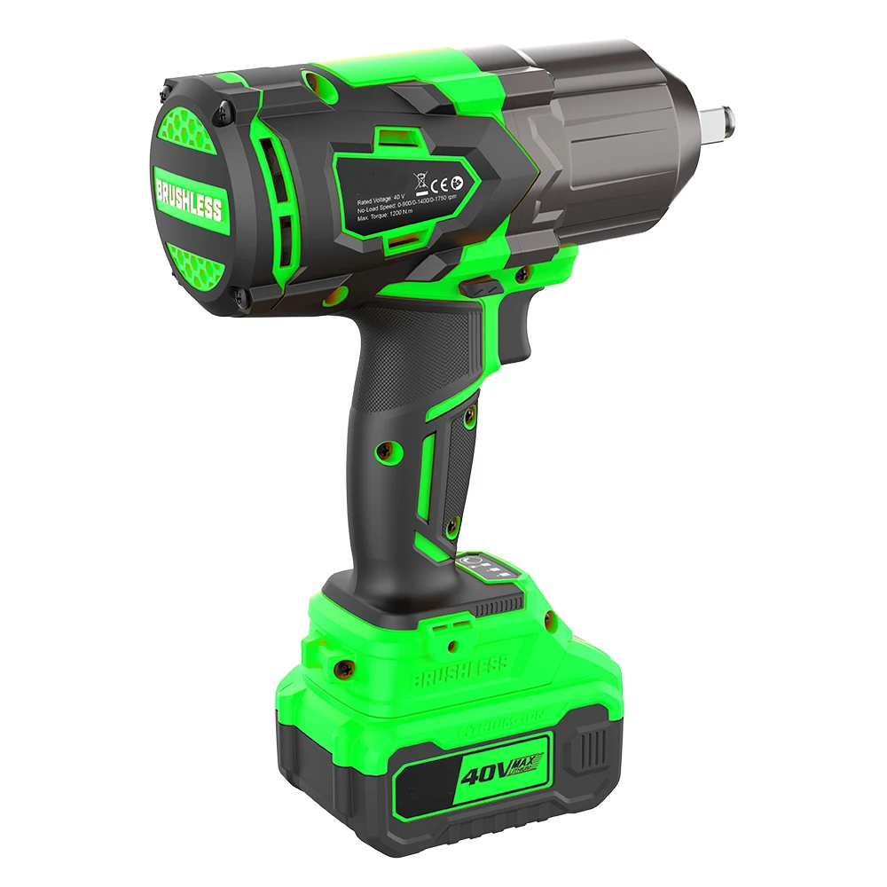 Heavy Duty Wireless All-metal Gear Case 40v Battery Impact Wrench