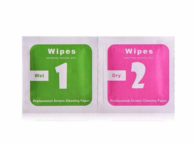Высококачественная салфетка для очистки экрана, Влажная и сухая упаковка для мобильного телефона, очков, салфетка для очистки экрана мобильного телефона, Влажная и сухая