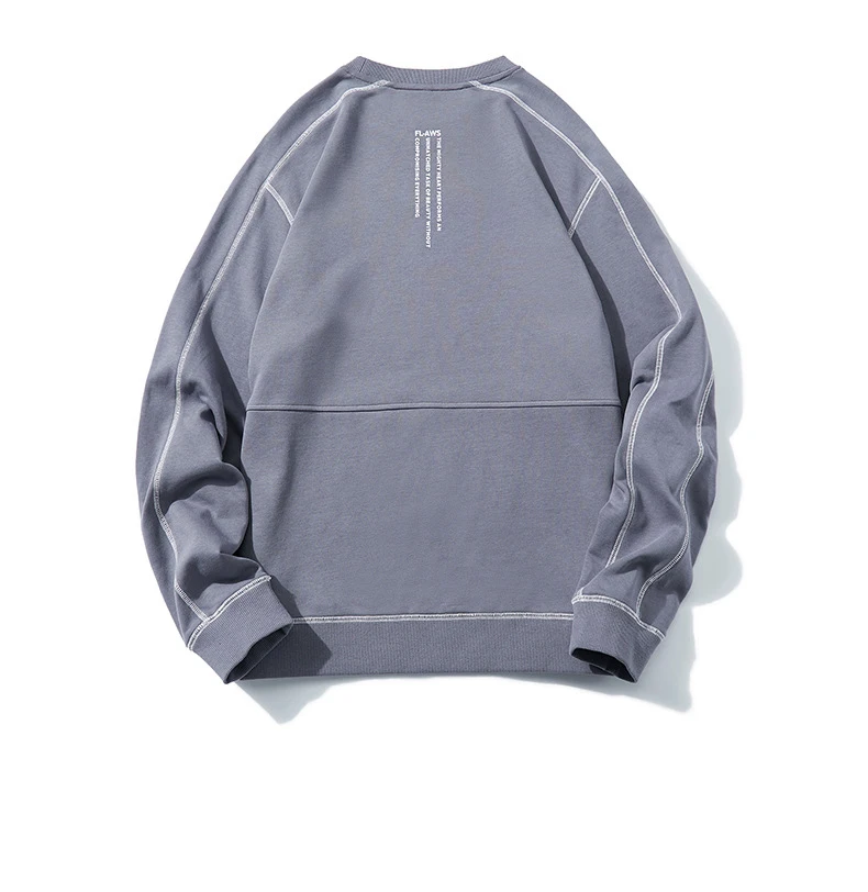 crew neck sweatshirts korean style men long sleeves organic cotton oversized men s plain hoodies pullover sweatshirt