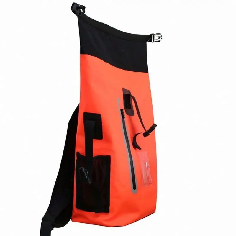 Promotional Custom Inflatable PVC Safe Swimming Hiking Open Water Buoy Floating Camping Dry Bag Backpack