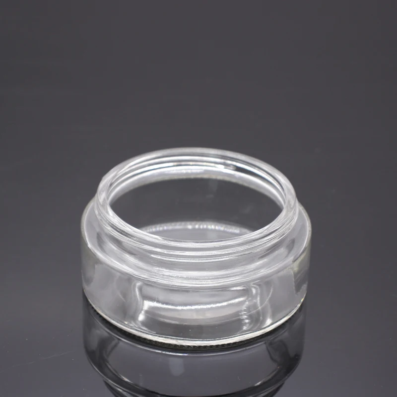 bamboo lid jar 2 oz 200g clear frosted glass jar with real bamboo top
