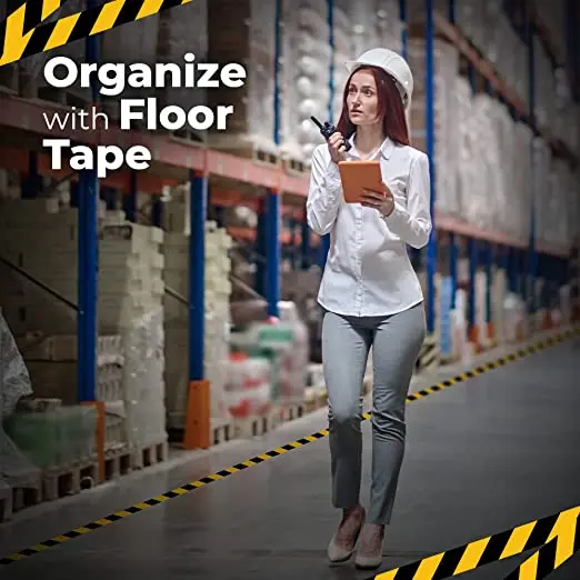 Lane Caution Keep Distance Heavy Duty Warning Floor Ground Pipe Marking Tape