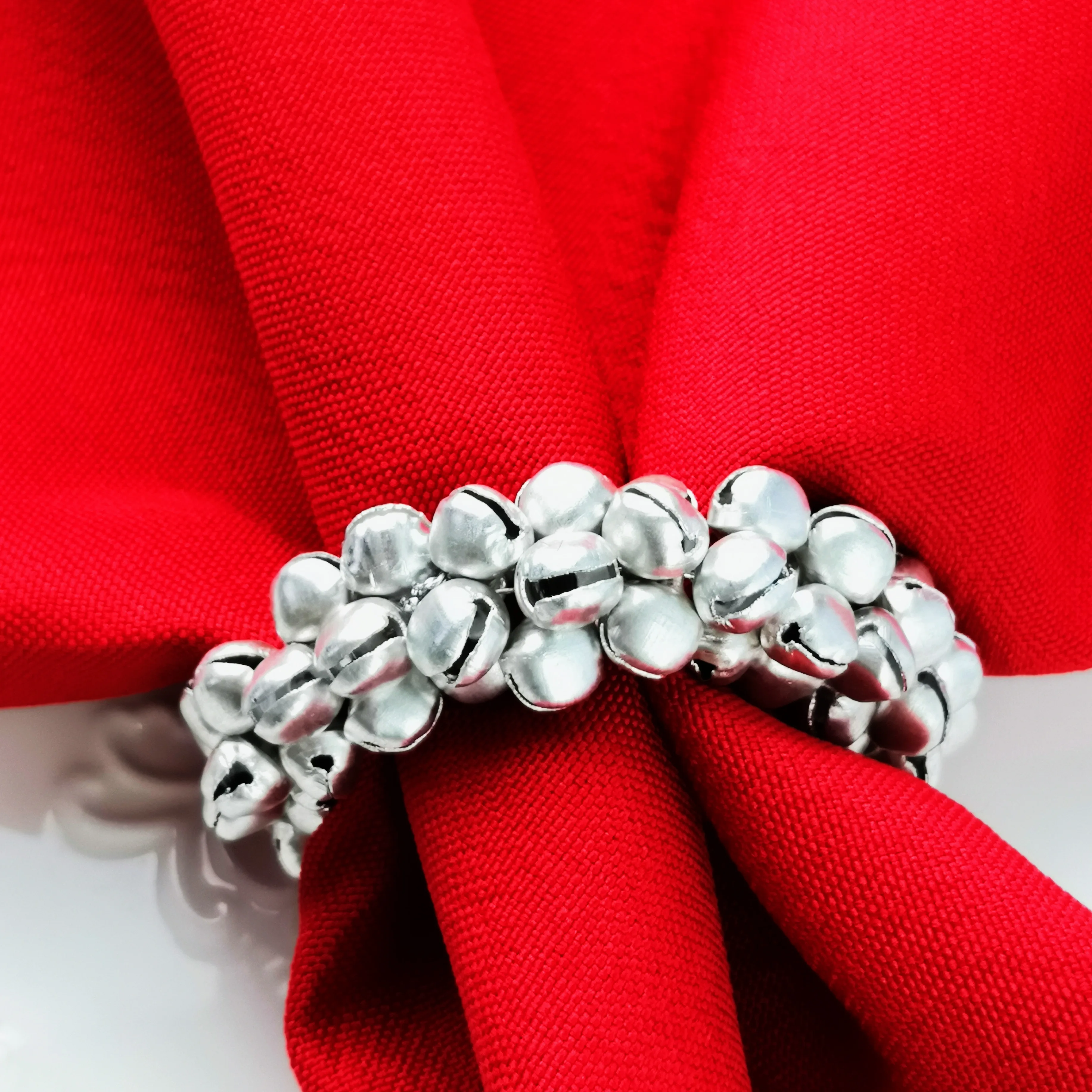 holidays and wedding jingle bell decoration colorful napkin ring