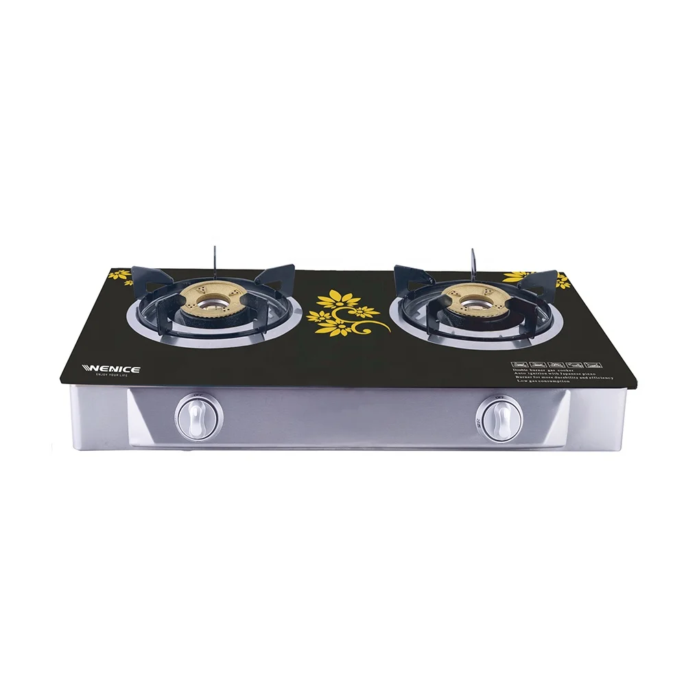 Tempered Glass Durable Gas Stove 8302 Kitchen Cooker with Manufacturer Factory Low Wholesale Price