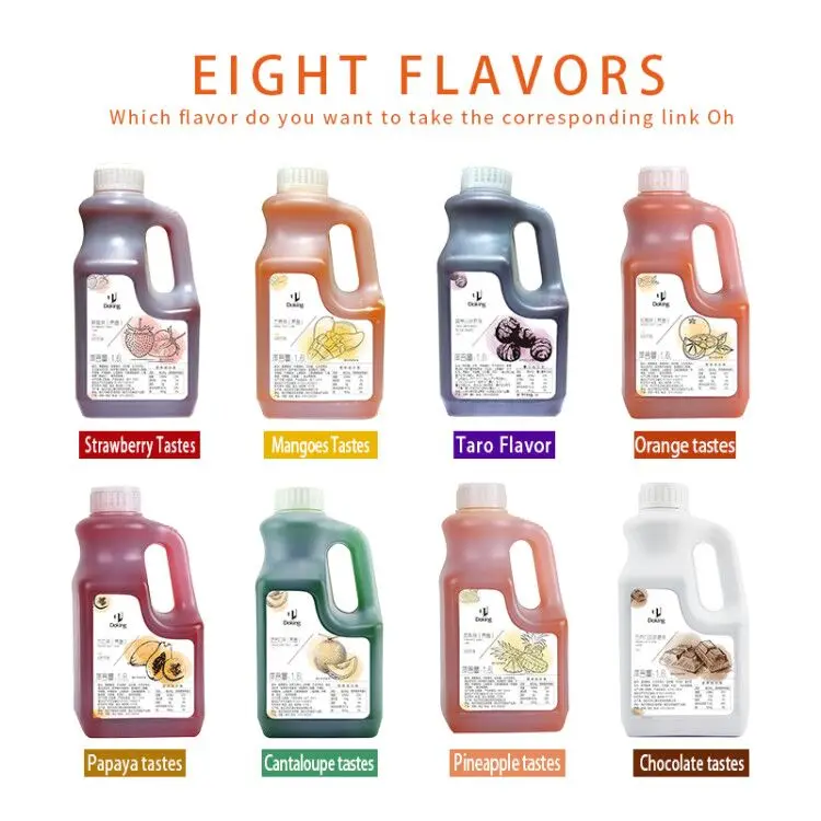 Orange Concentrated Fruity Beverage Milk Tea Shop Raw Materials Special Orange Concentrate Syrup