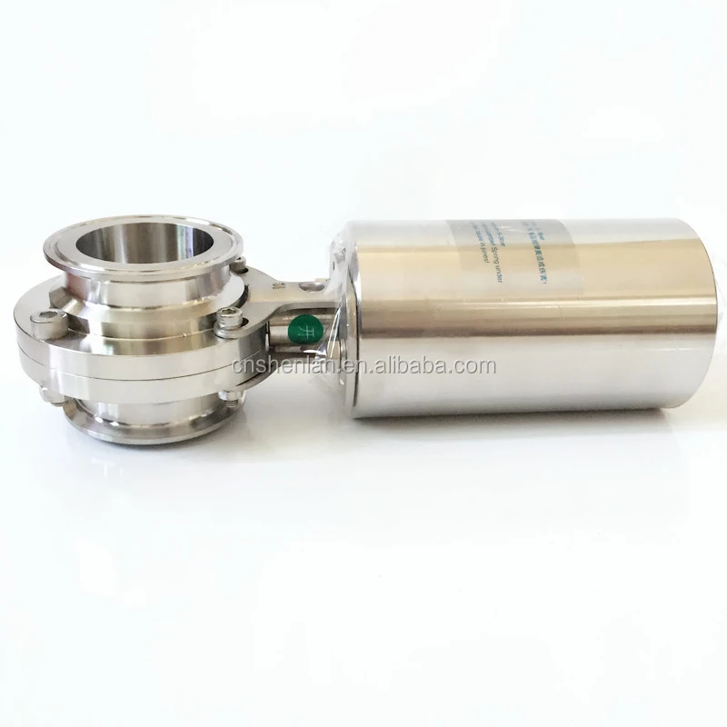 Pipe fitting 304 stainless steel quick-installed pneumatic butterfly valve sanitary clamp valve