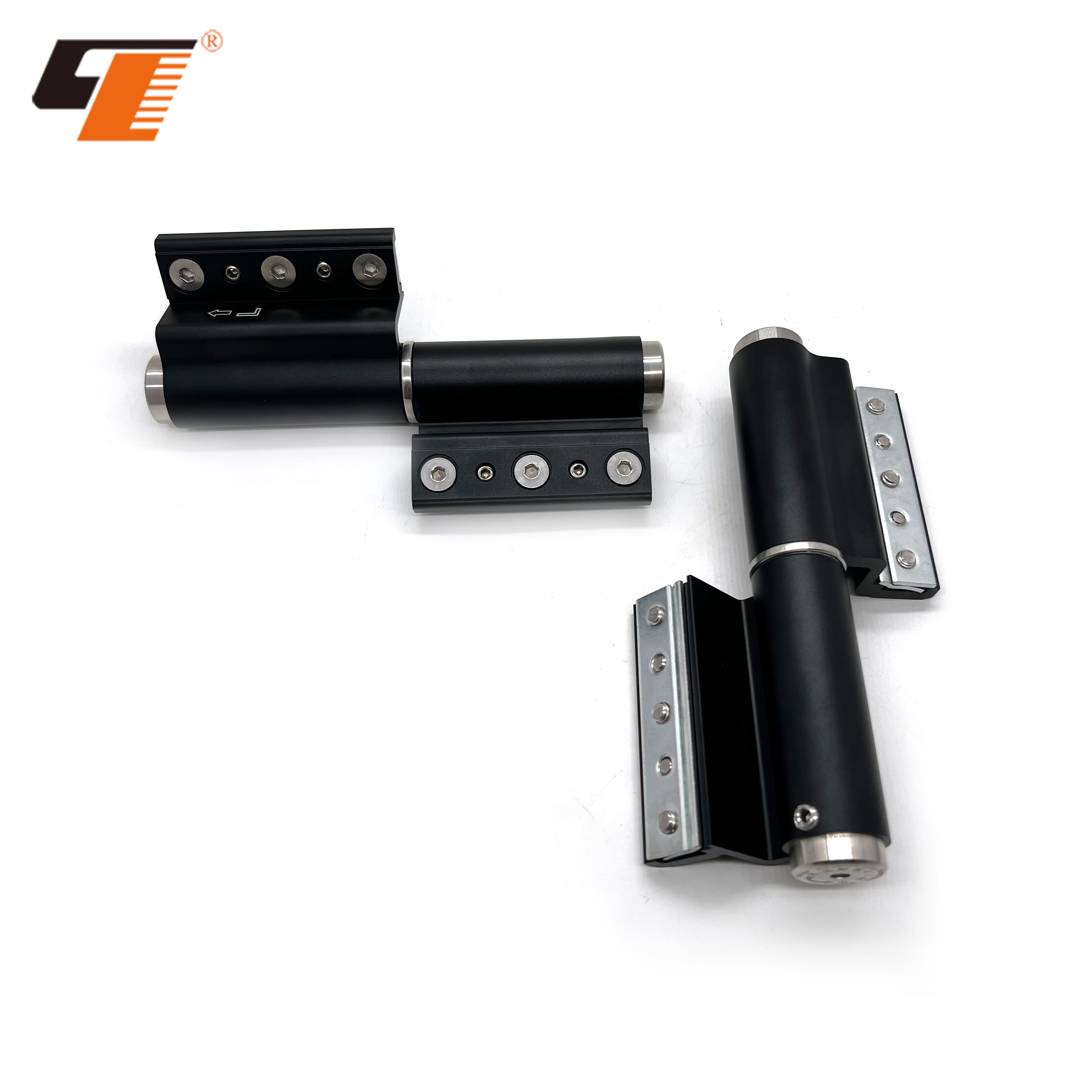 Electrophoretic Black Heavy Duty Concealed Door Hinge Aluminum Door Commercial Adjustable Hydraulic Hinge