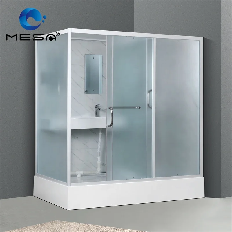 Complete modular prefabricated bathroom prefab bathroom pods unit with squatting pot