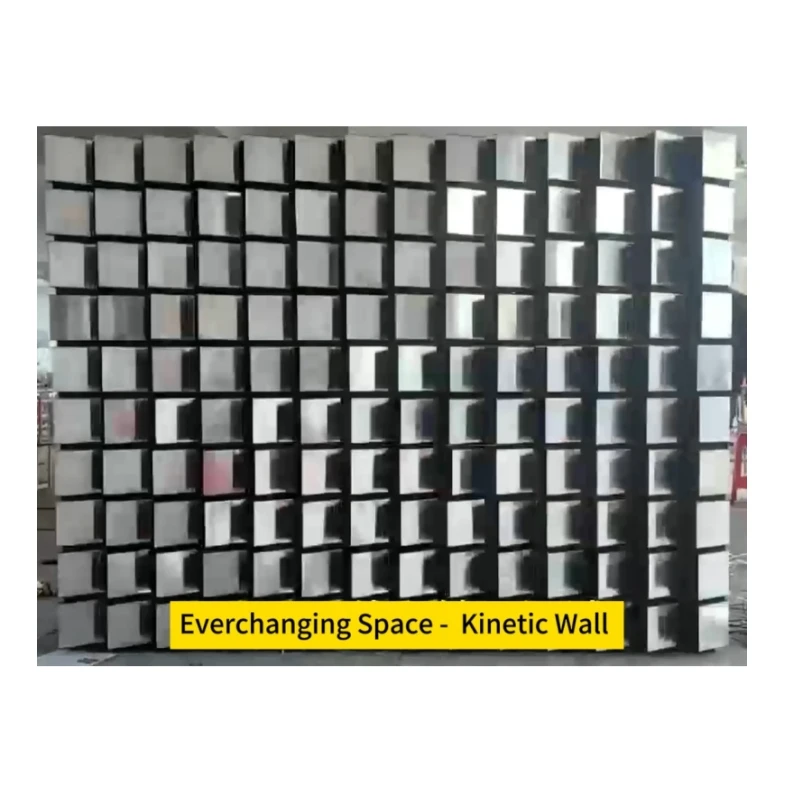 Kinetic Interactive Wall Decoration Dynamic Flipping Triangle Block Installation for Event Exhibition Display