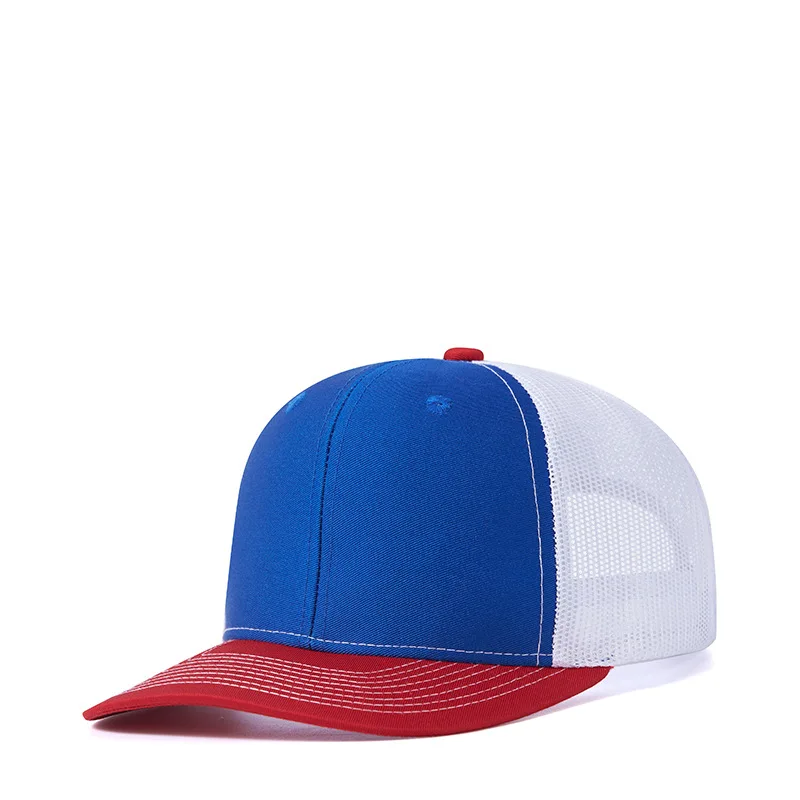 High Quality Slightly Curved Brim Mesh Baseball Cap Richardson 112 Style Snapback Cap Fashion Fitted Two Tone Trucker Cap