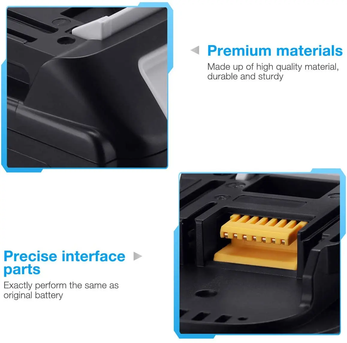 Tool battery for makita 18V 3.0ah compatible with makita 18V battery with LED Indicator  BL1830 BL1830B tool battery