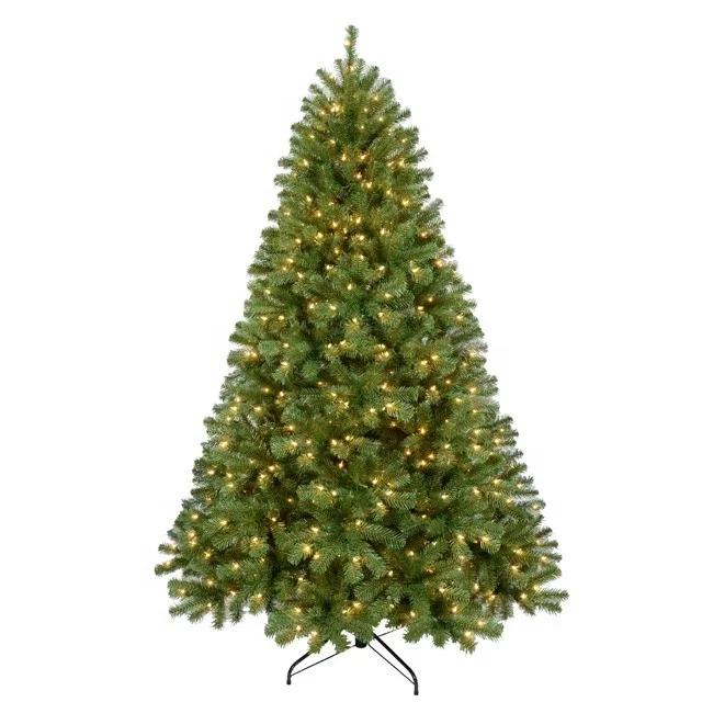 Longstar Outdoor 7FT Hot Selling Pre lit Christmas tree lights Pine Needle PVC Christmas Tree with Stand